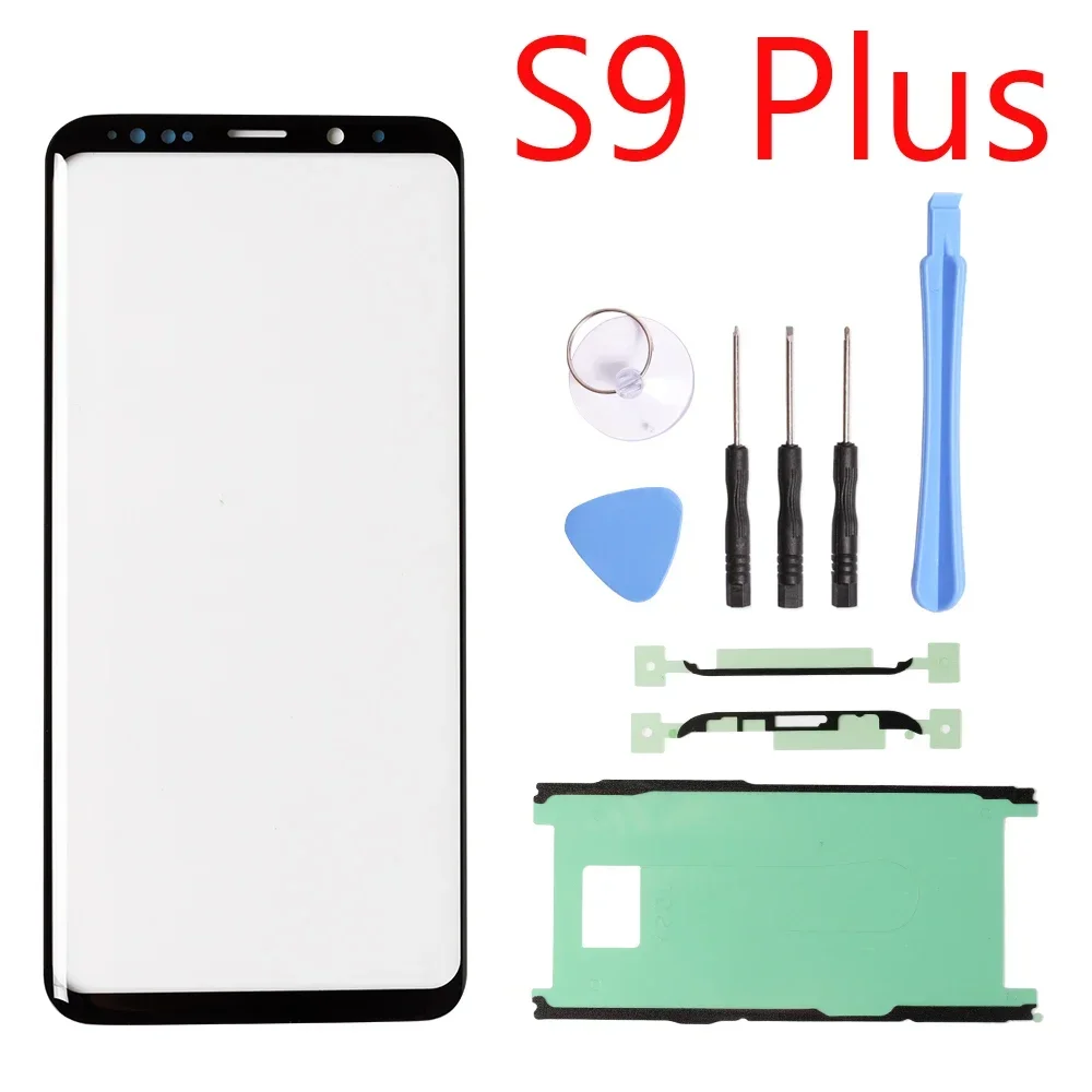 전면 외부 터치 스크린 유리 렌즈 교체 부품, 삼성 갤럭시 S8 S9 G960 S9 플러스 S10 노트 8 9 10 20 플러스, 1 개