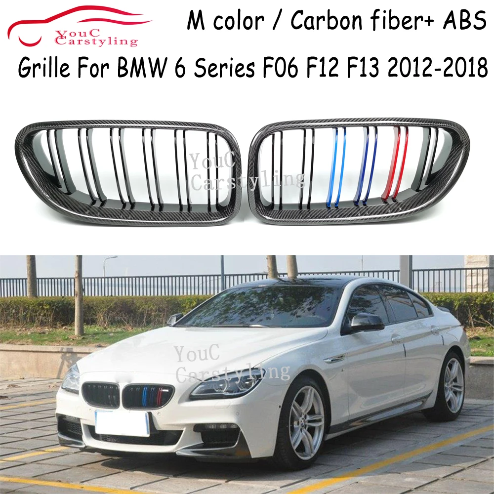 

F06 Carbon Fiber M Color Front Bumper Grille For BMW 6 Series F06 F12 F13 Coupe Convertible 640i 650i 2012-2018