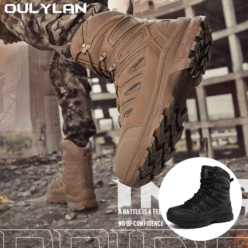 

Sports Climbing Ankle Boots Men's Large Size Hiking Shoes Desert Boots Men Tactical Boots Durable Training Shoes