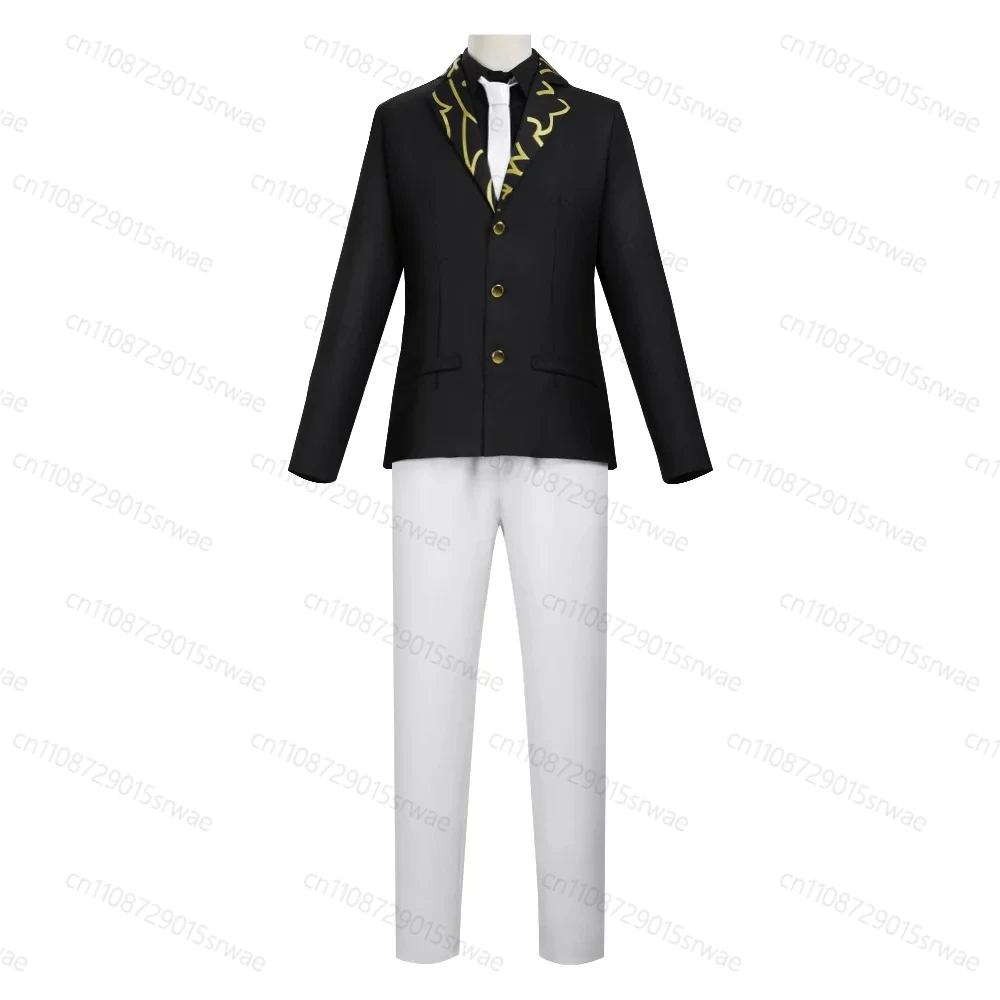 Anime demônio assassino cosplay trajes kibutsuji muzan demônio rei cosplay uniforme chapéu terno festa de halloween roupa para homem