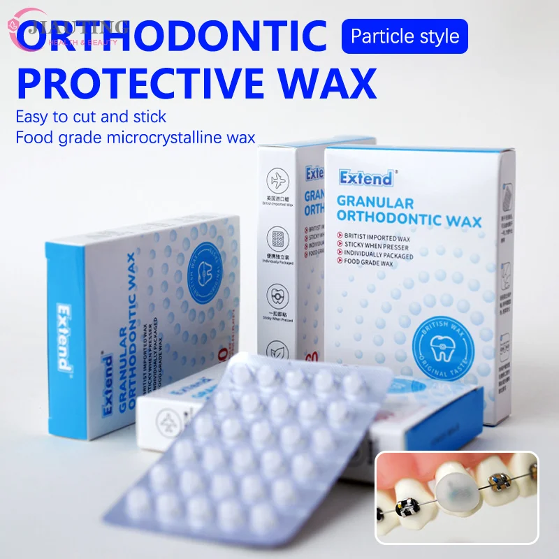 60 Capsules Dental Wax For Braces Anti-grinding Food Grade Denture Wax Individually Packaged Superior Hygiene For Braces Bracket