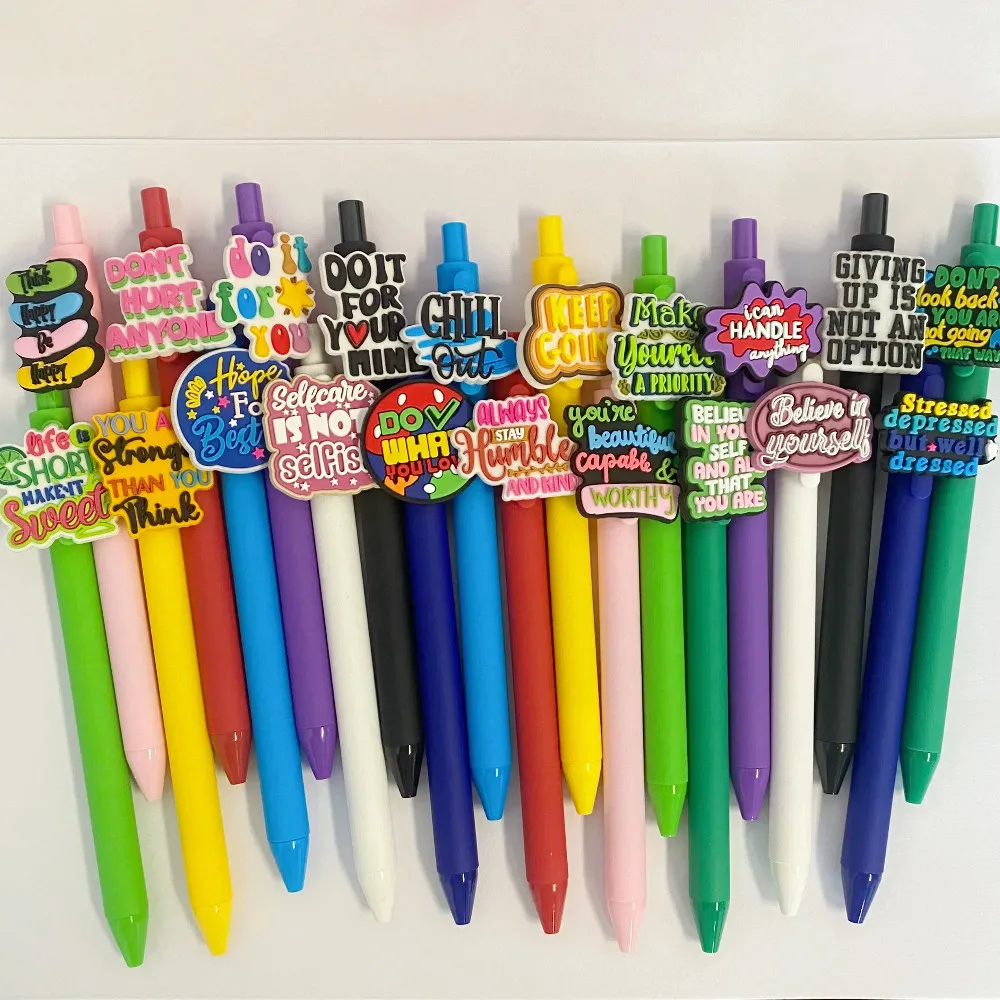 20PCS Motivational Gel Pens with Inspirational Scriptures Black Ink Encouraging Pens for Teachers Students Graduation Gifts
