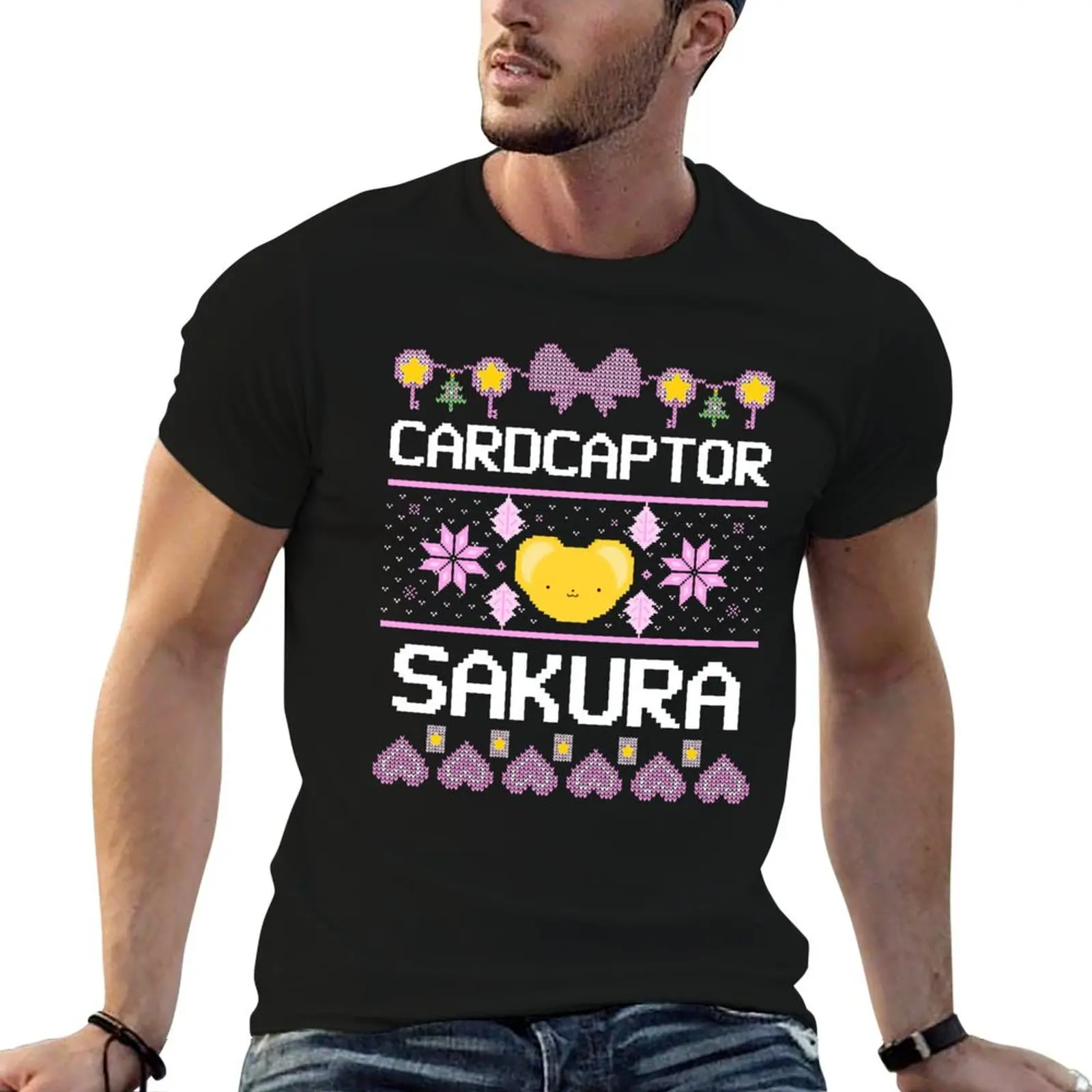 Kawaii Christmas Sweater - Cardcaptor Sakura inspired T-Shirt Athletic Fit Sports Short Sleeve Top