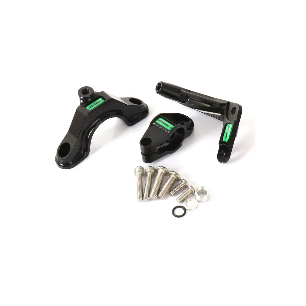 ملحقات الدراجة النارية لـ Kawasaki ZX6R ZX6R 2024- ممتص الصدمات التوجيهية قوس المثبط المثبط تركيب الأسود الشظية #6