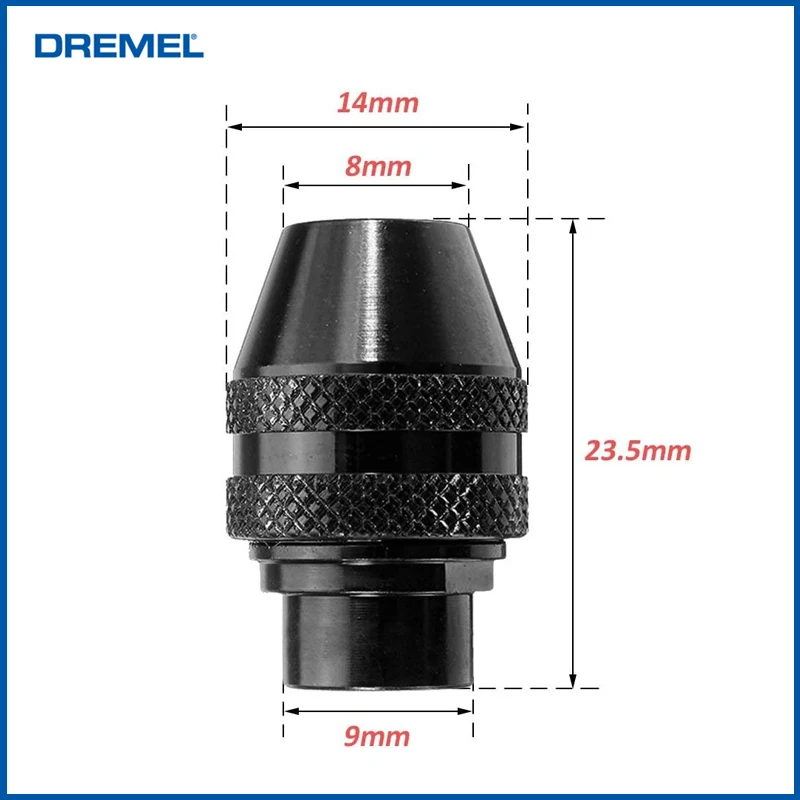 Imagem -02 - Mandril de Perfuração Keyless Quick Change Dremel Ferramentas Rotativas Elétricas 0832 mm Dremel 3000 4000 8220 8100 4486