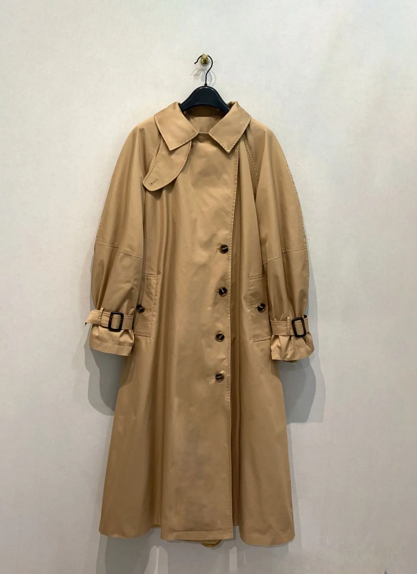 

Винтажное повседневное свободное пальто средней длины, осень-зима, новая ветровка Moda, японская верхняя одежда премиум-класса High Street