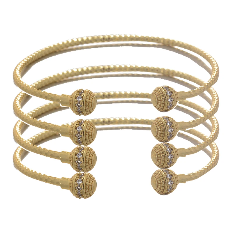Gold Color Bangles For Women Girls Wedding Bracelet Bangles African Bridal  Jewelery Bijoux Femme wedding Bangles jewelry