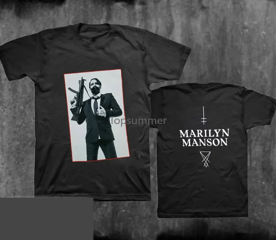 Marilyn Manson Scarface Style 2018 Heaven Upside Down Tour 2018 T-Shirt S To 3Xl Cool Slim Fit Letter Printed Top Tee T Shirt