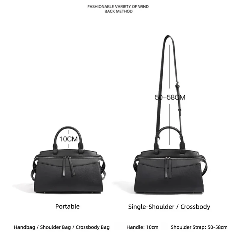 Early Spring 2026 ladies' handbags, Korean-style laid-back single-shoulder bag, light luxury retro casual bag, bowling bag