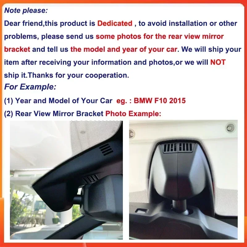 4K داش كام واي فاي جهاز تسجيل فيديو رقمي للسيارات مسجل فيديو لسيارات BMW 840d 840i m850i 8 سلسلة للتحويل كوبيه G15 G16 G14 2018 2019 2020 2021-2023