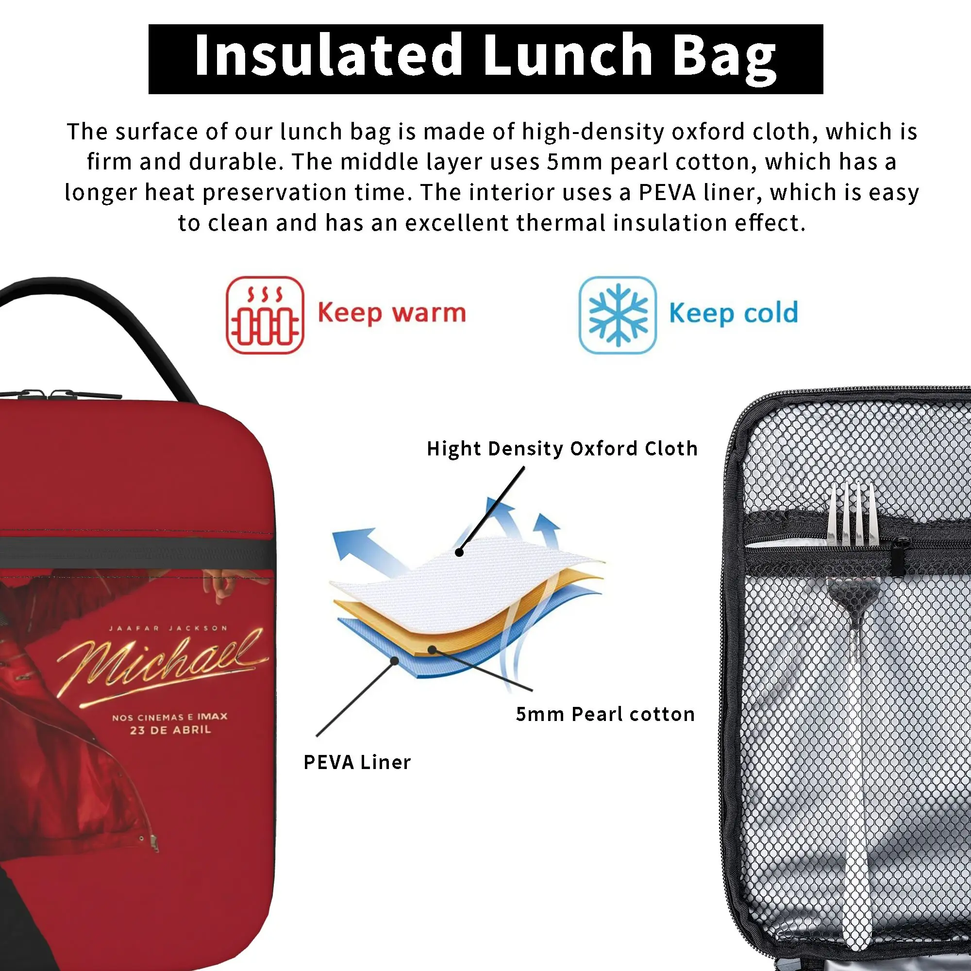 Singer Michael Jacksons MJ 2026 Accessories Insulated Lunch Tote