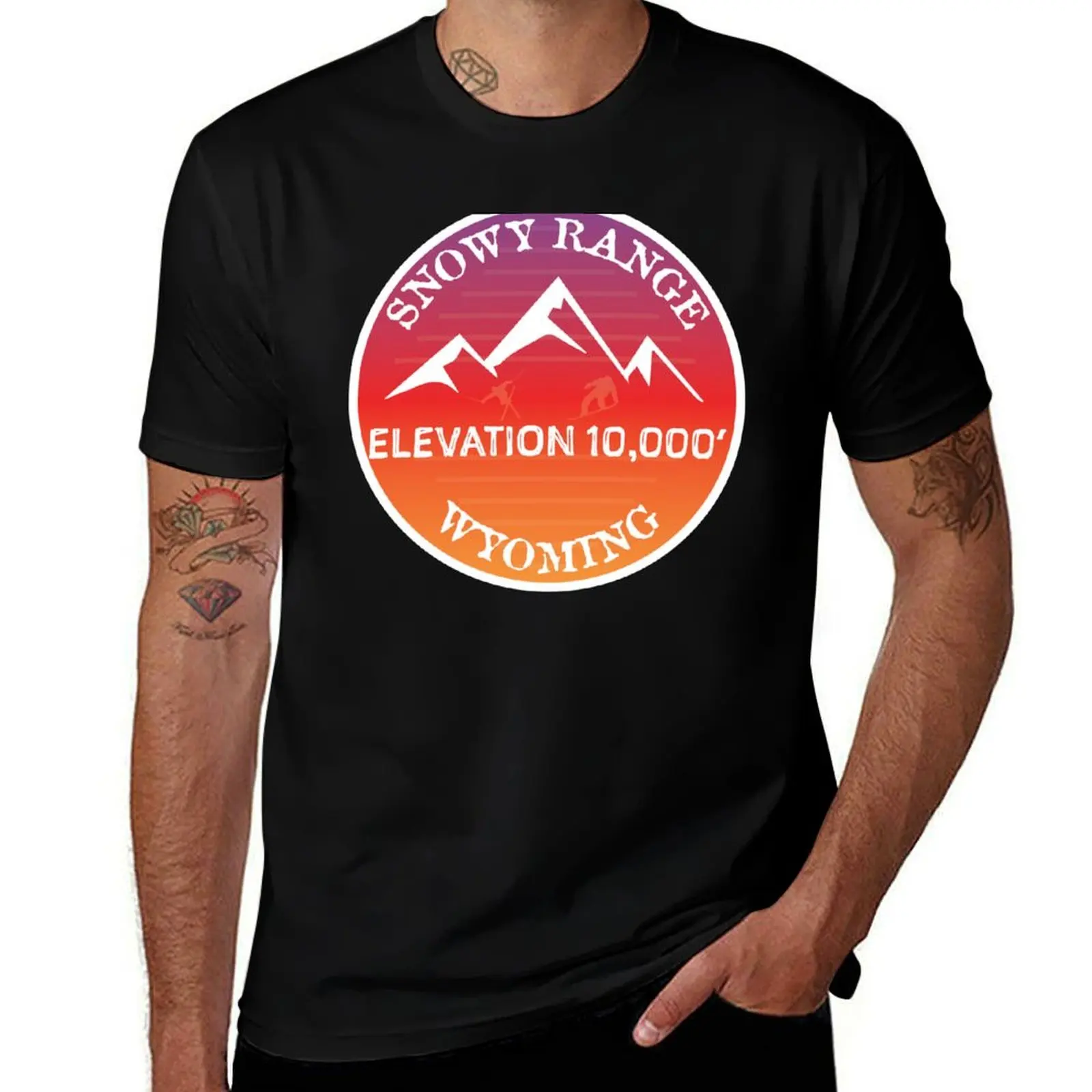 Snowy Range Ski Mountain Wyoming T-Shirt t shirts for man slim fit T-Shirt