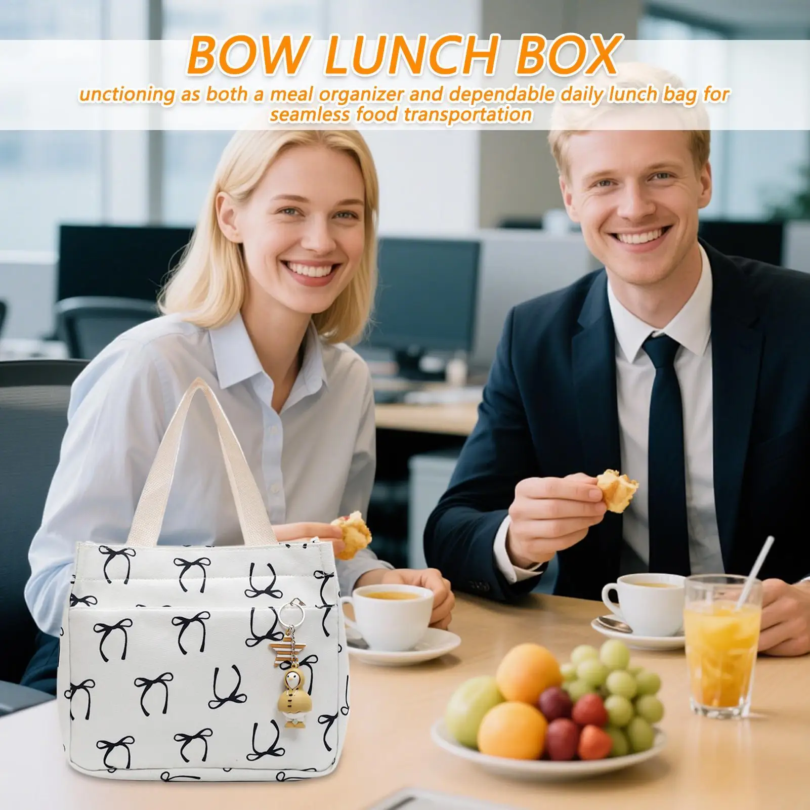 

Ланч-бокс, сумка с бантом, герметичная сумка-тоут, большая вместительная многоразовая сумка для дома, пешего туризма, тренажерного зала, путешествий, пикника, работы, кемпинга, пляжа