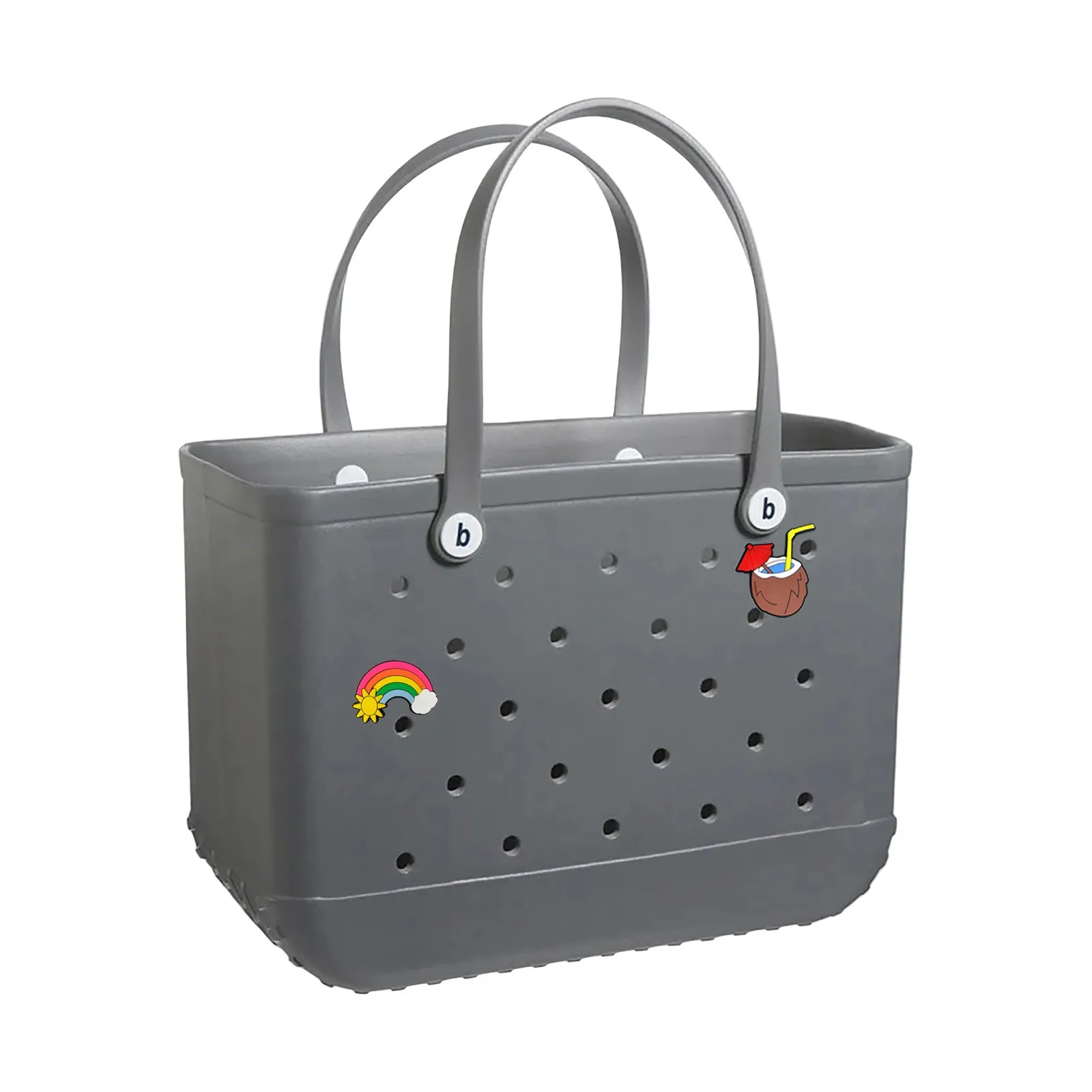 

Пляжная сумка, модная водонепроницаемая резиновая корзина для хранения из ЭВА, дорожная сумка для покупок, женская однотонная сумка через плечо