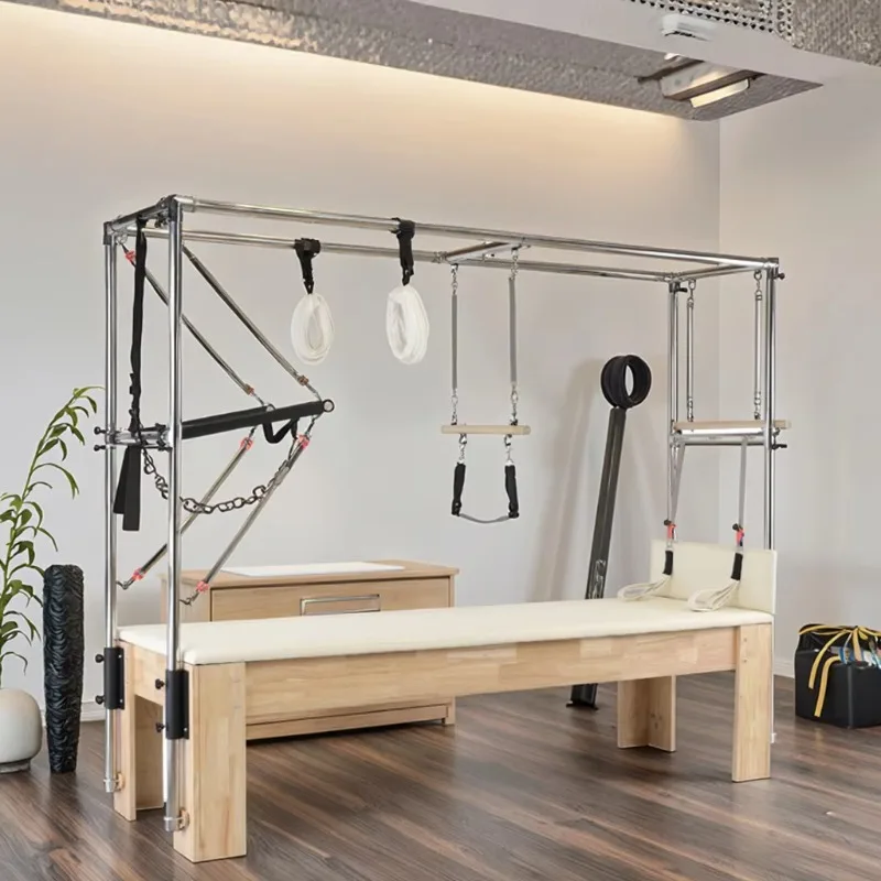 

YTYIN Customized Professional Reformer Pilates Machine, Beige/Black Color Options for Wholesale Suppliers