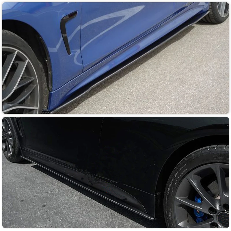 

Накладки на пороги для BMW 4 серии F32 F33 M-Sport 2014-2017, карбоновые, гоночные, боковые, для бампера, обвес, ABS