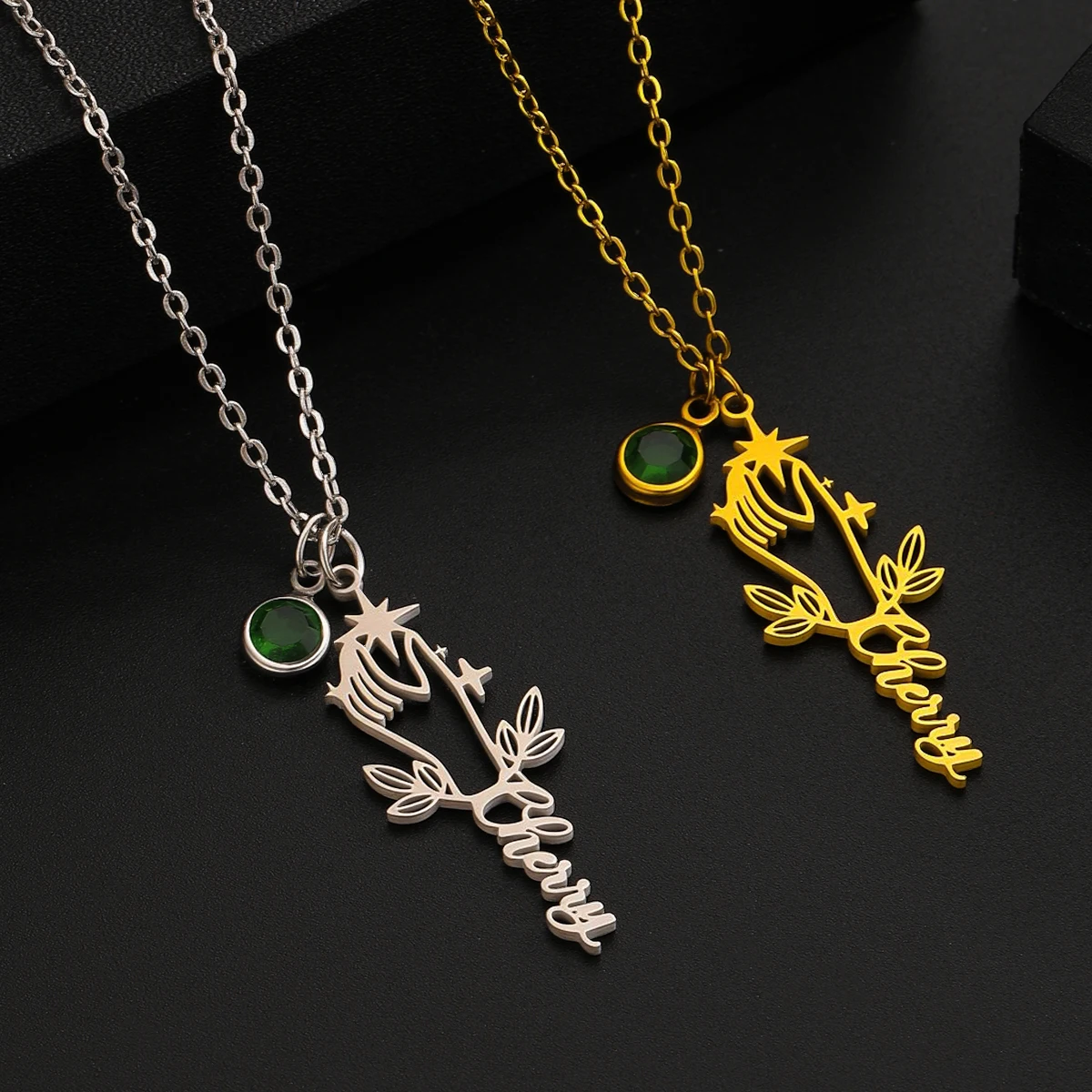 

Todorova Personalized Custom Name Hand-Picked Star Pendant Necklace For Women Men Stainless Steel Pendant Necklace Jewelry Gift