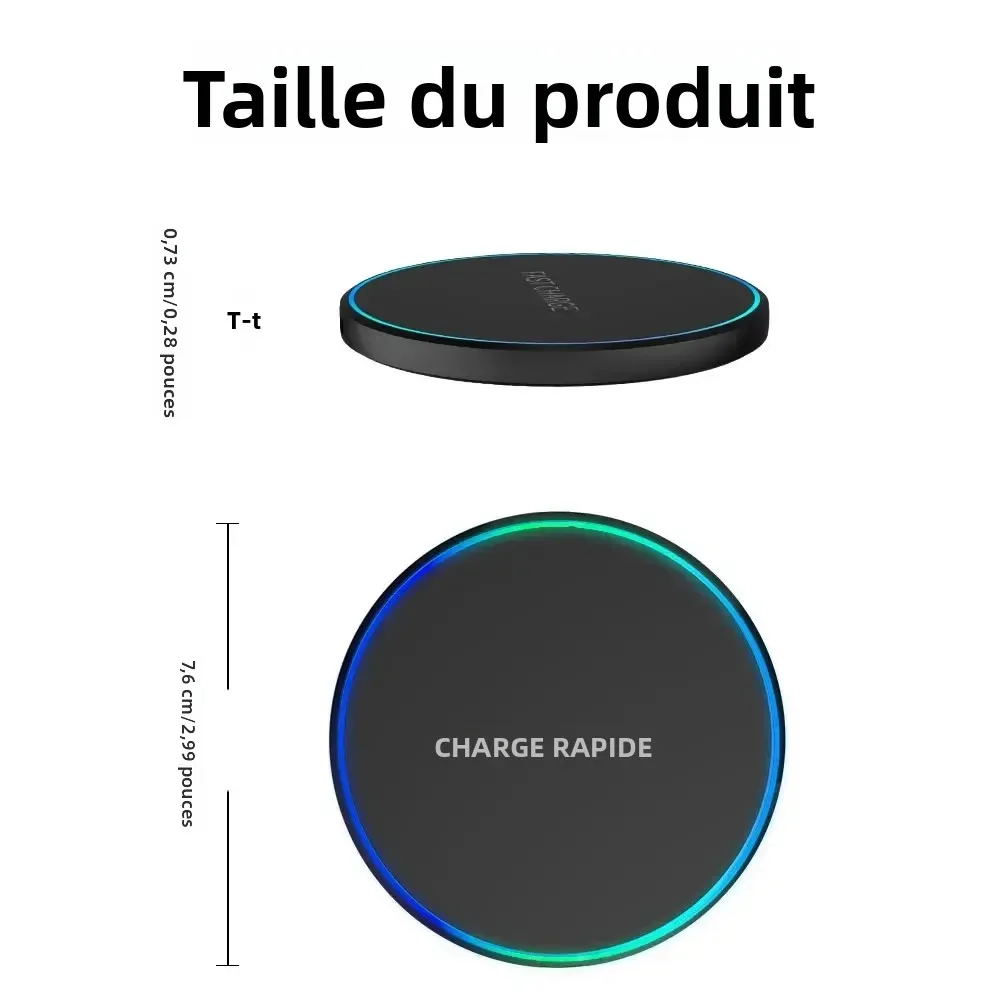 Chargeur sans fil pour téléphone, tablette, montre, écouteurs, station d'accueil à charge rapide par induction