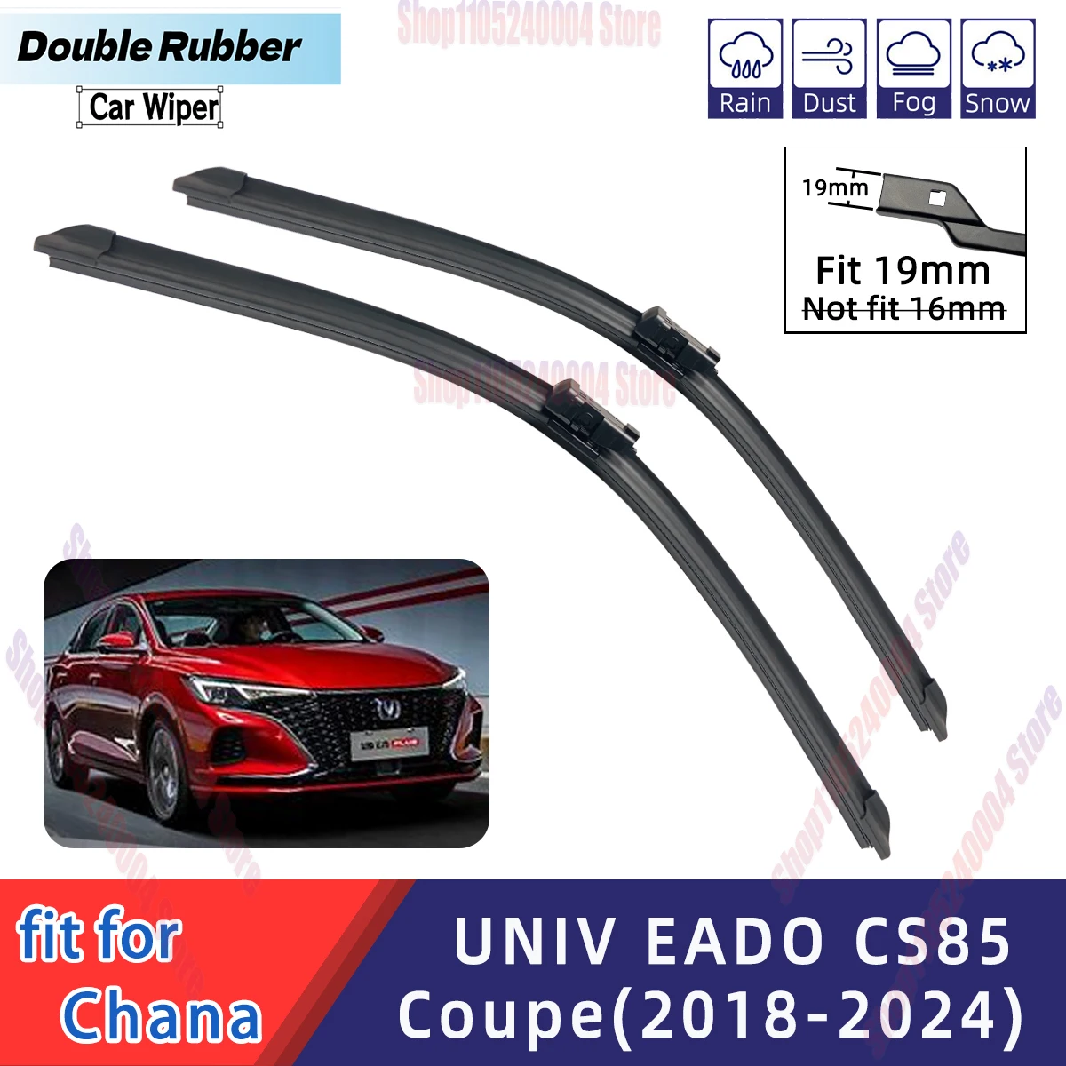 

Multifunctional Double Rubber Strip Windshield Wiper Wholesale For Changan UNIV EADO CS85 Coupe