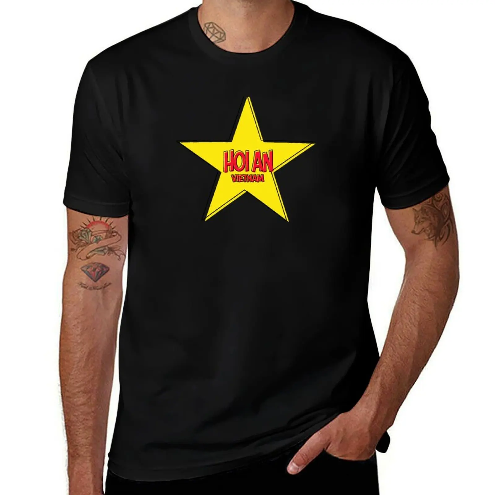 

Hoi An Red - Vietnam Yellow Star T-Shirt affliction shirts tops designer shirts t shirts for men graphic