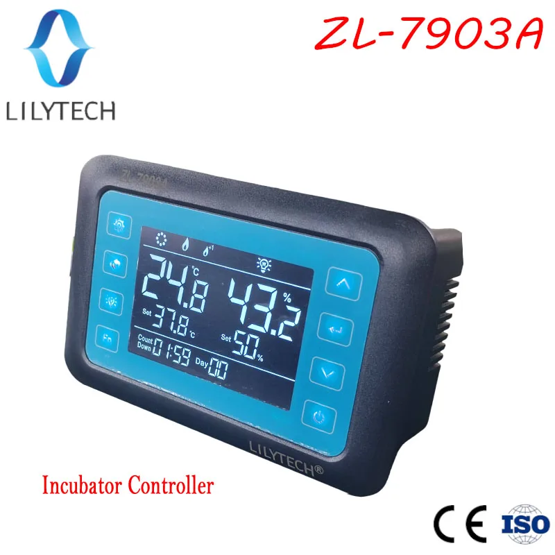 ZL-7903A, Lilytech , 100-240Vac, PID, Super Multifunctional Automatic Temperature and Humidity Incubator Controller, ZL-7901A