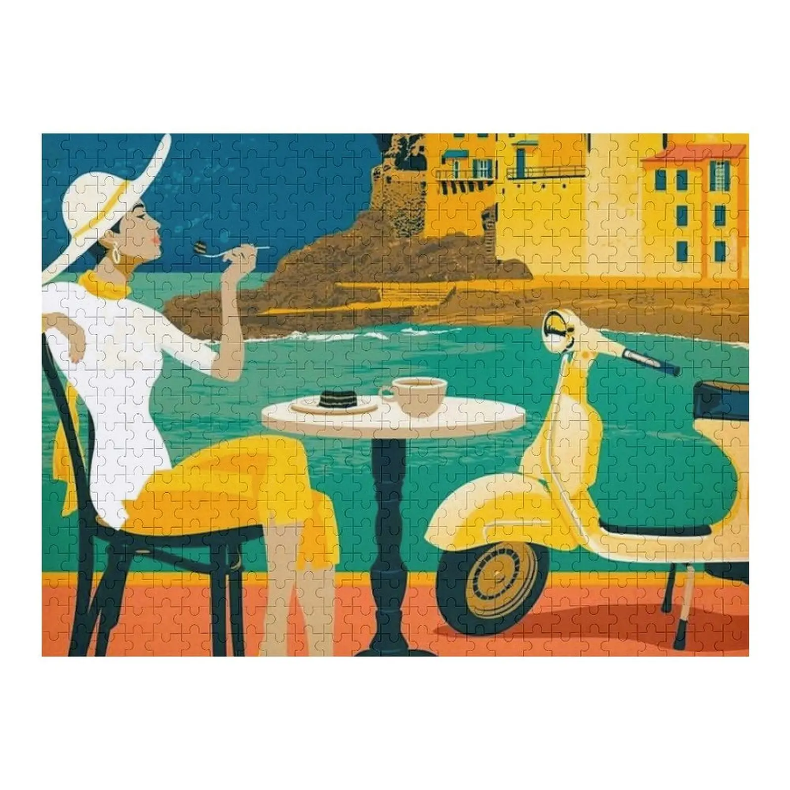 PORTOFINO ITALIA: Vintage Resort Viagem Publicidade Impressão Quebra-cabeça Brinquedos de Natal Escala Motores Quebra-cabeça de imagem personalizada