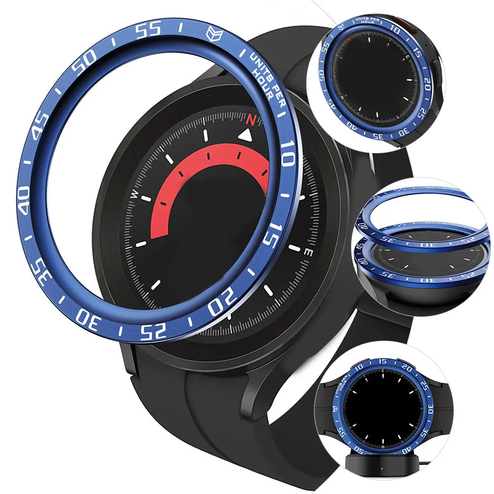 

Smartwatch Bezel Metal Scale Stainless Steel Watch Bezel Ring Insert Protective Replacement Compatible Watch5 Pro