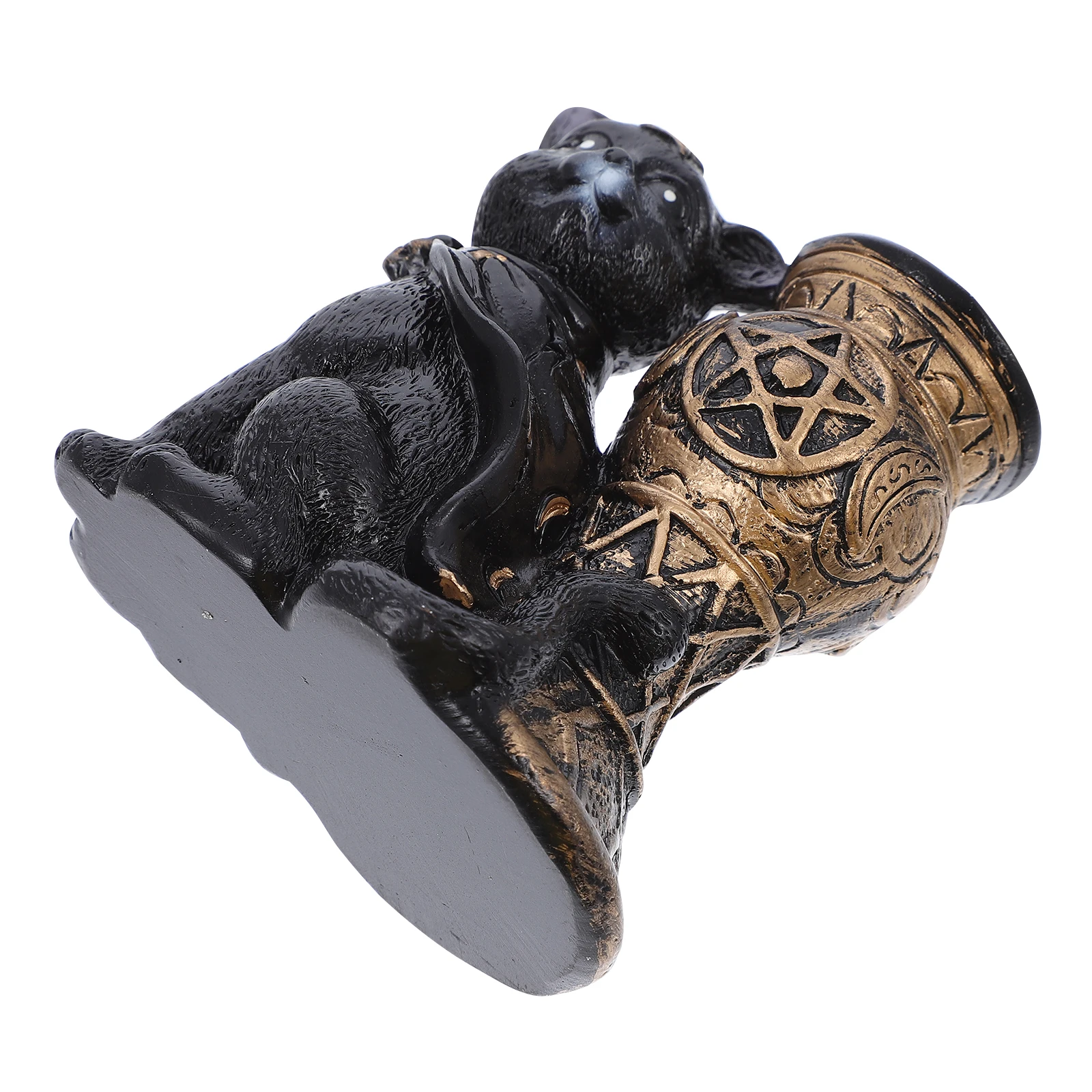 

1pc Crystal Ball Base Cat Figure Unique Statue Fine Craftsmanship Lovely For Party Home Decor