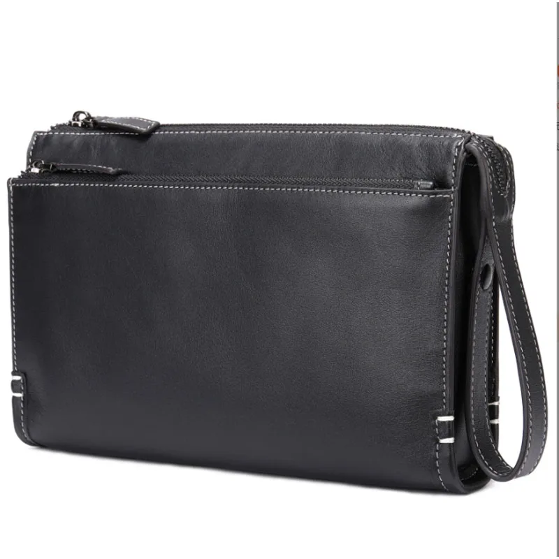 

Men's genuine leather handbag, business handbag, Korean fashion top layer cowhide phone bag, men's
