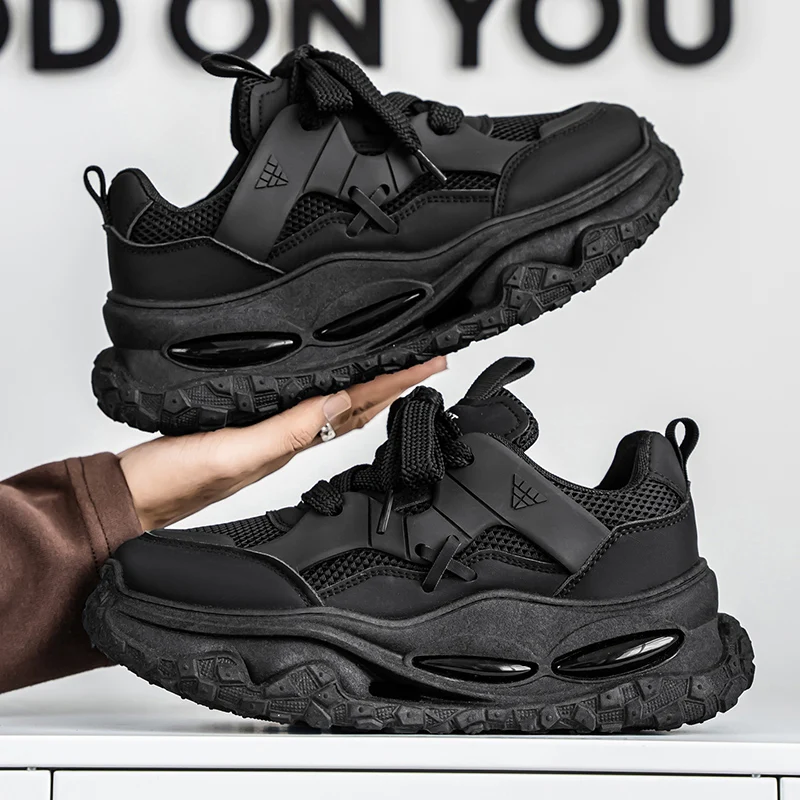 

2025 Men's Low-top Lace-up Breathable Mesh Shoes - Fashionable, Trendy, Versatile, Comfortable Leisure Sports Shoes