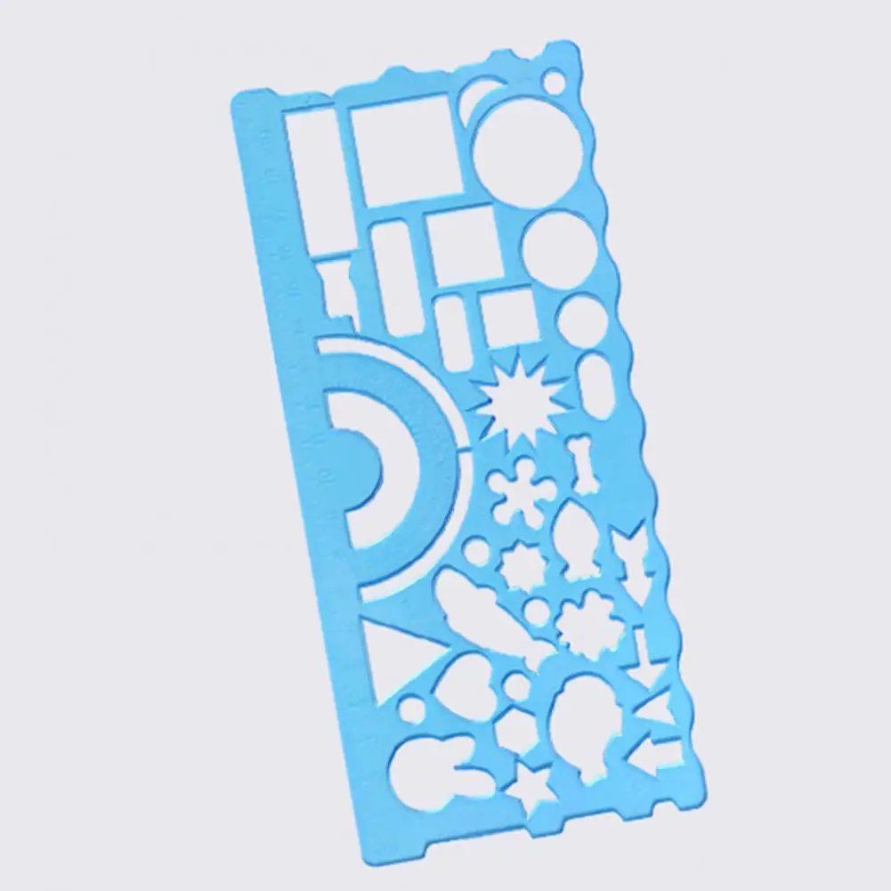 Juego de reglas de dibujo geométrico transparente, transportador fácil de usar preciso, enderezador, Mini herramienta de estudio hueca de forma múltiple para el hogar