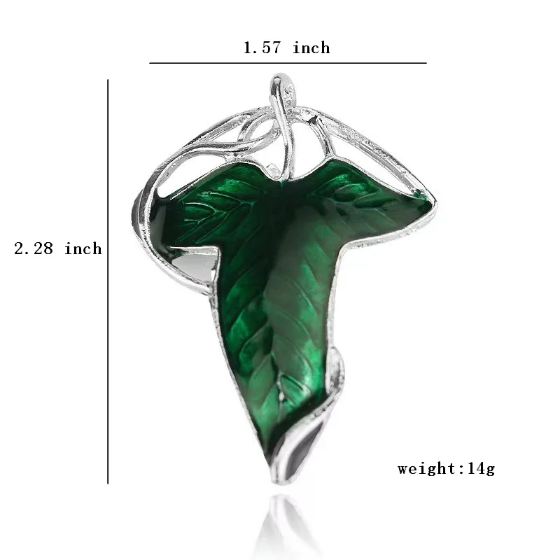 Film And Television Around The Lord Of The Rings Elf King Leaf Shape Alloy Brooch Personalized Creative Corsage Pin image 6
