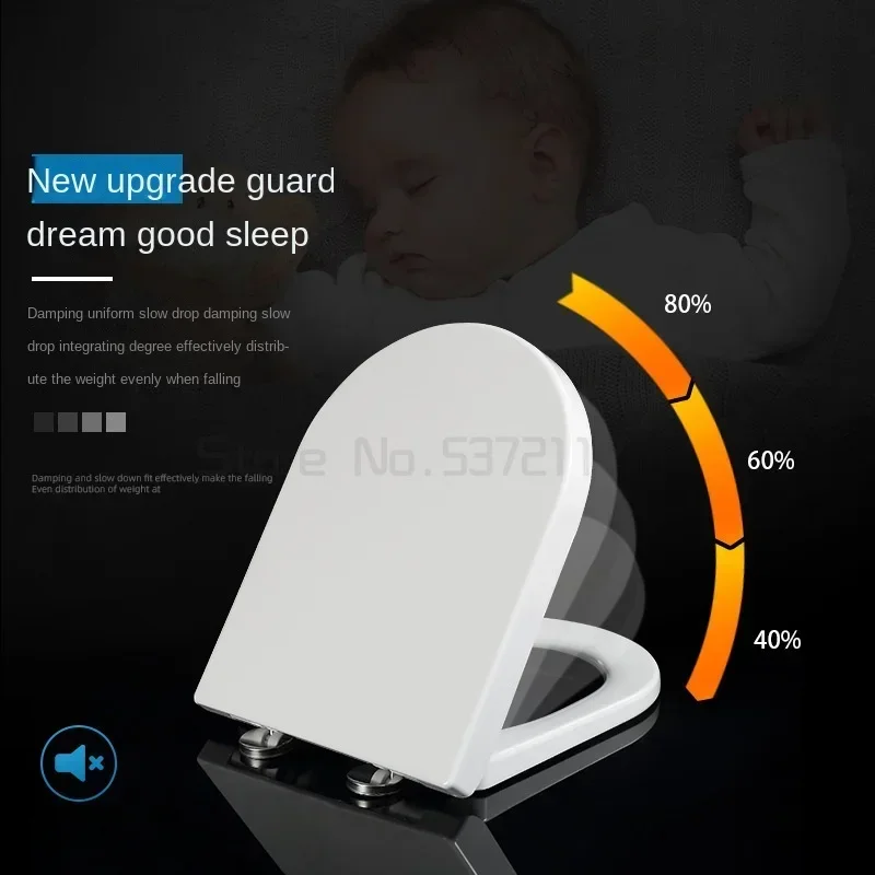 PP Square Shape Toilet Seat Lid Quick Release Soft Close Toilet Lid Length 430mm to 455mm 355mm to 365mm GBP17291PF