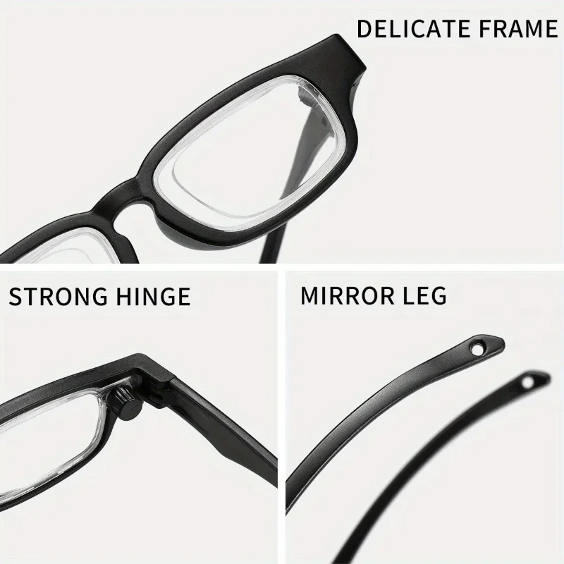 Unisex Fashion New Rotatable Adjustable Focus Glasses +50 To +350 Degrees Presbyopia Glasses Portable Reading Glasses view 2