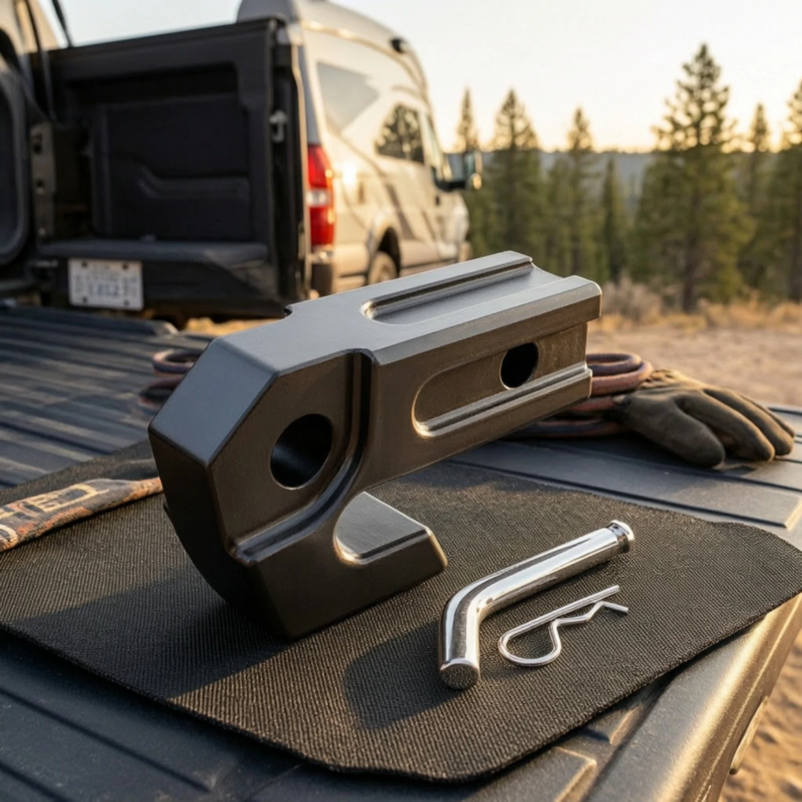 Trailer Hitch Receiver Lock Theft Deterrence Hitch Lock with Pin Hardware Rust-Resistant Hard to Bend for Towing, RV