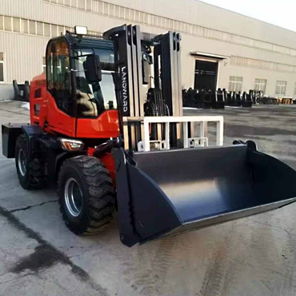 

Customized China 4 Wheel Drive Off-road Diesel Forklift Price 3.5 Ton New Terrain Forklift Outdoor Use Rough Terrain Forklift
