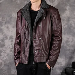 Slim Fit New In Men's Suit Jackets Thin Male Leather Blazer High Quality Vintage Coat Handsome Original Fashionable Trendy 2025