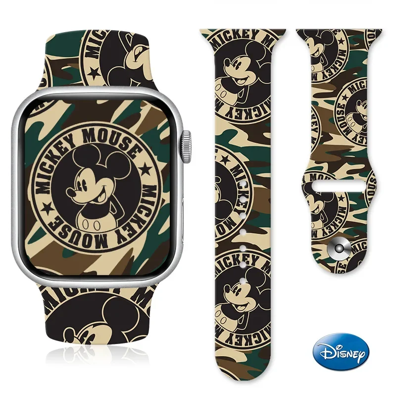 Disney-Apple Watch用ミッキーバックストラップ,Apple Watch用,45mm, 44mm, 42mm, 41mm, 40mm, 49mm, 40mm,時計シリーズ,ウルトラ,9, 7 se,3,6,8,5,4