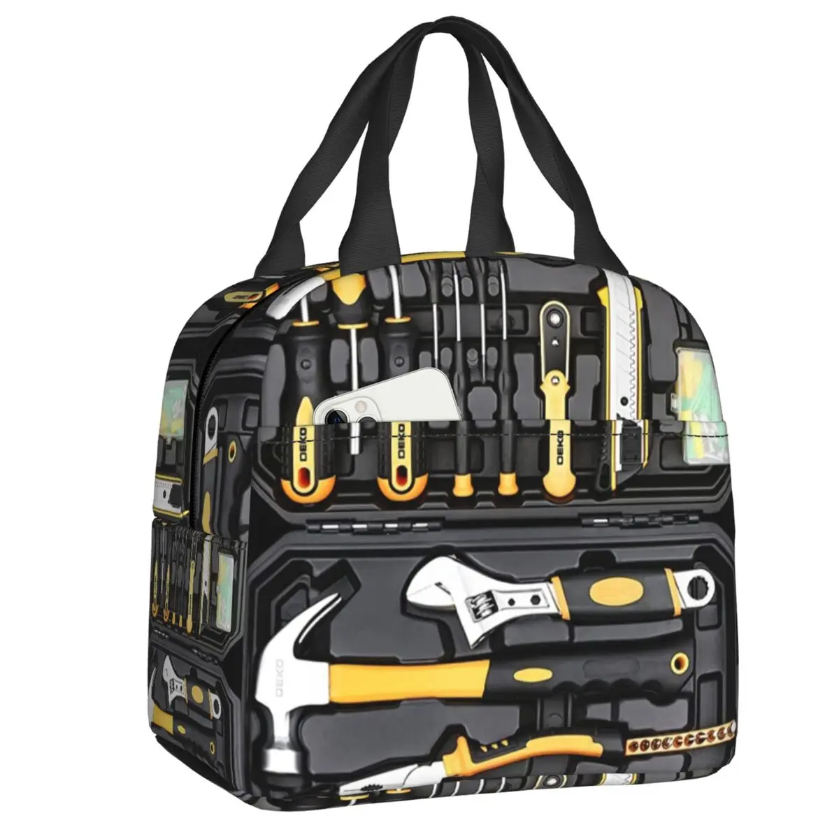 

Термоизолированная сумка-ланчбокс Custom Mechanics Large Toolbox для женщин-механиков, портативный контейнер для еды, многофункциональный пищевой контейнер