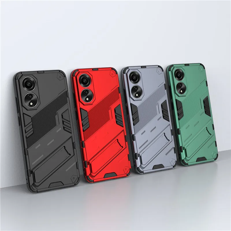 

For OPPO A78 Case For OPPO A78 4G Cover 6.43 Inch Shockproof Punk Armour Hard Kickstand Silicone Bumper For OPPO A78 4G Global