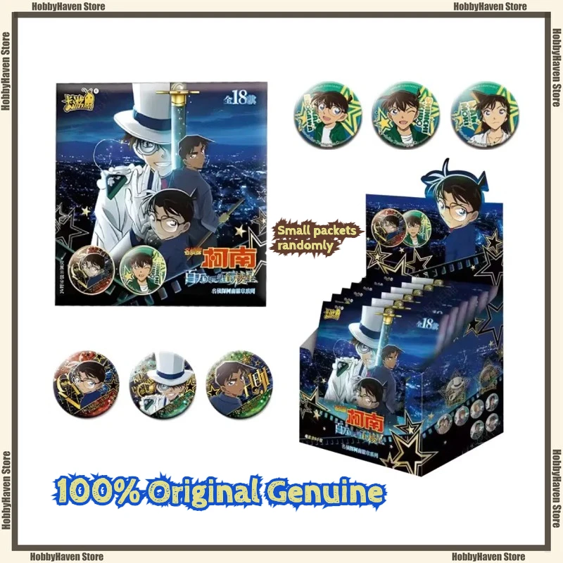 In Stock Card Game Genuine Detective Conan Badge Million Dollar Pentagon Star Steal Kidd Movie Anime Peripheral Collection Gift