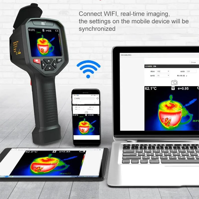 Hti HT-A10 Handheld Infrared Thermal Imager for PCB Circut Repair Floor Heating Detect Thermal Camera Resolution 252x192