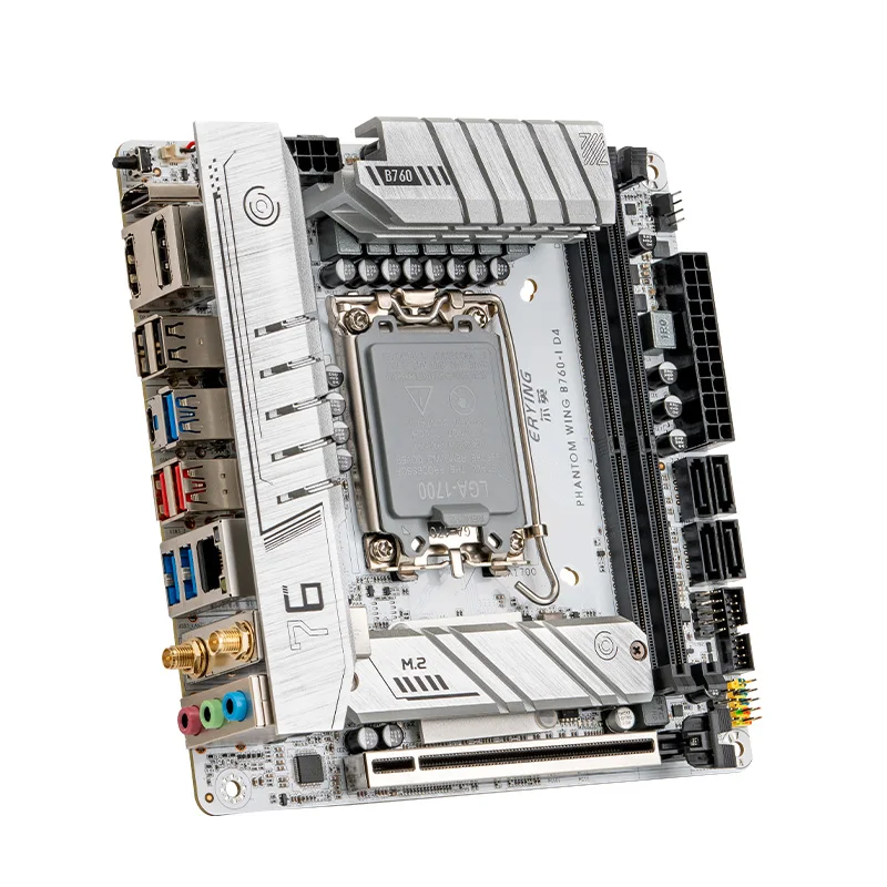 Imagem -03 - Erying-itx B760i Motherboard Wifi Card Suporte Lga 1700 Core 12 13th i9 i7 i5 i3 Pentium Cpu Memória Ddr4 Desktop Cor Preta