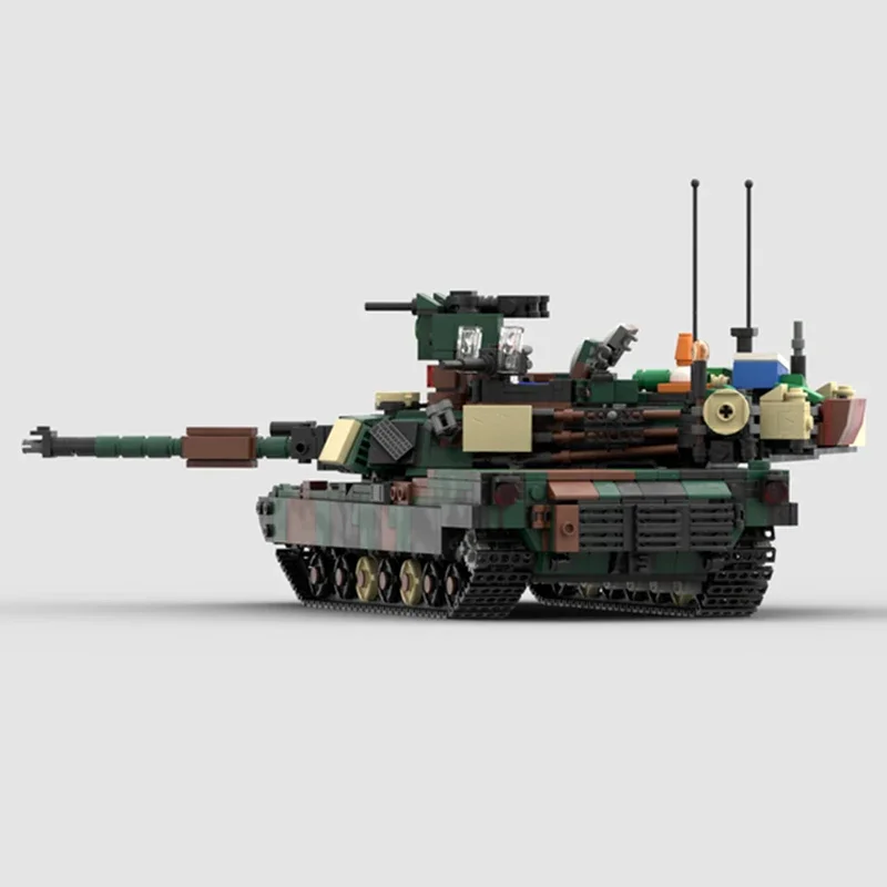 Moc Building Bricks Military M1A2 Abrams V2 Tank Model Technology Armored car  Blocks Construstion Toy DIY Set Assembly Gifts