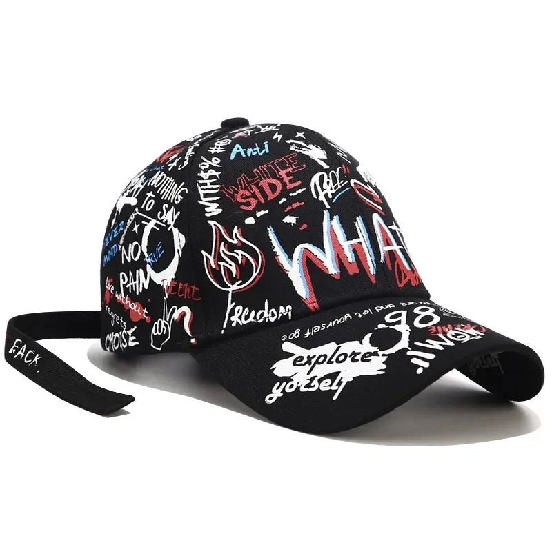 Graffiti Baseball Caps For Men Women Cotton Adjustable Snapback Hats Spring Casual Outdoor Sports Golf Cap Male Hip Hop Hat