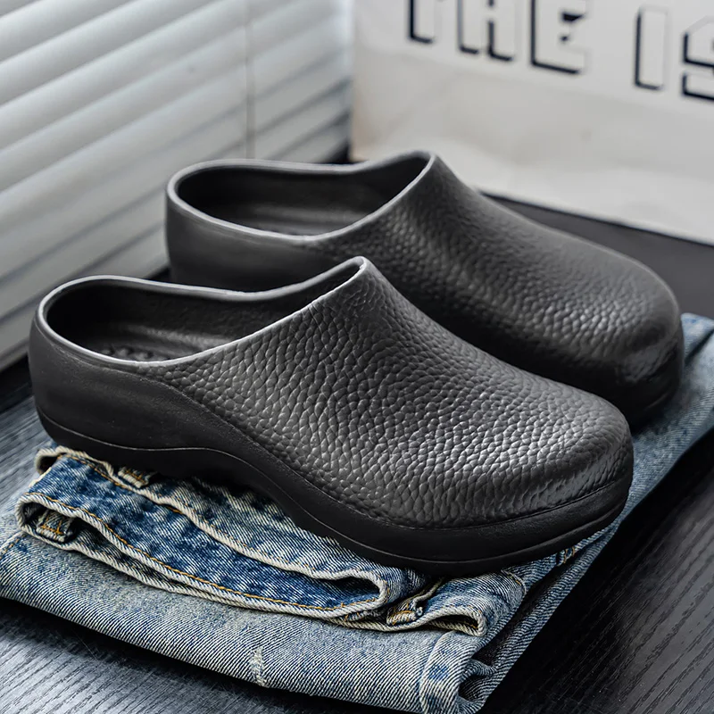 New Baotou slippers couple anti slip chef shoes men and women doctor nurse shoes lightweight and comfortable outdoor slippers