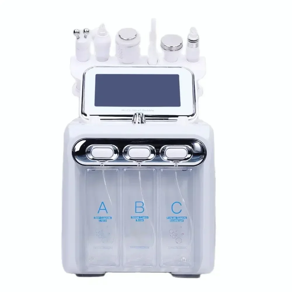 New Arrival! Multifunction skin care device 7 in 1 small bubble H2O2 hydrogen oxygen jet beauty machine with Led Mask