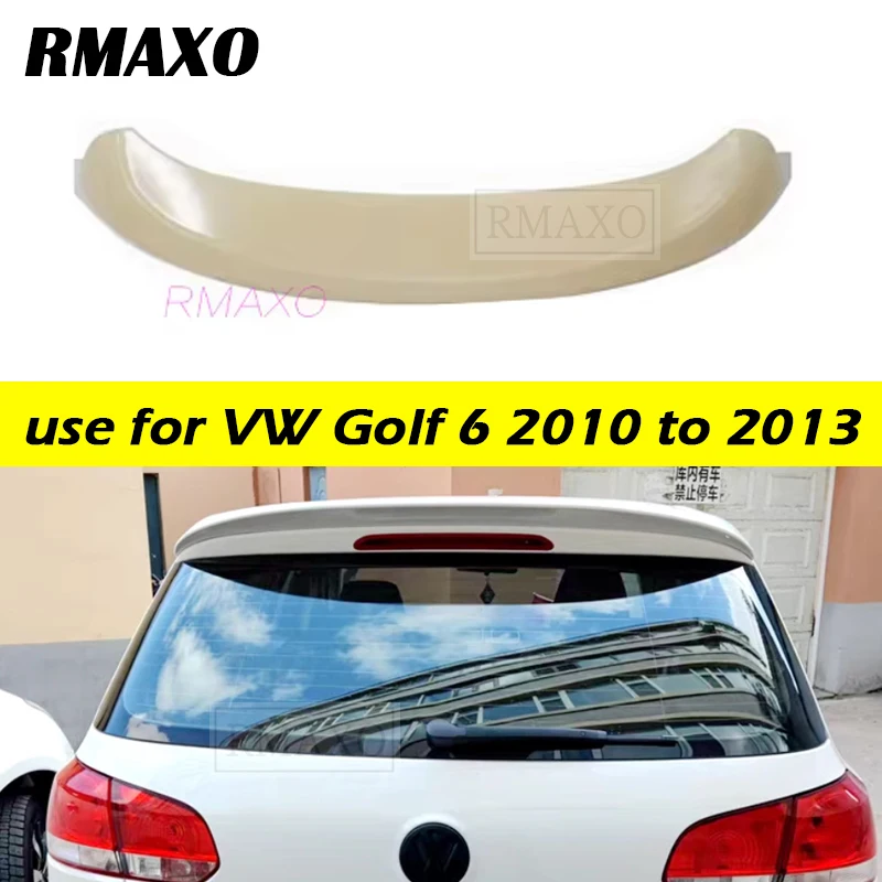 

For VW Golf 6 2010 to 2013 spoiler style ABT Car Accessories ABS Plastic Unpainted Color Rear Lip Spoiler Wing Trunk