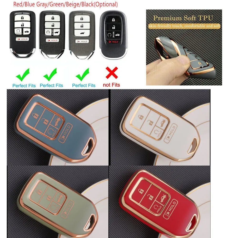 

Car Remote Key Fob Case Cover Holder for Honda Civic CR-V Accord Pilot Insight