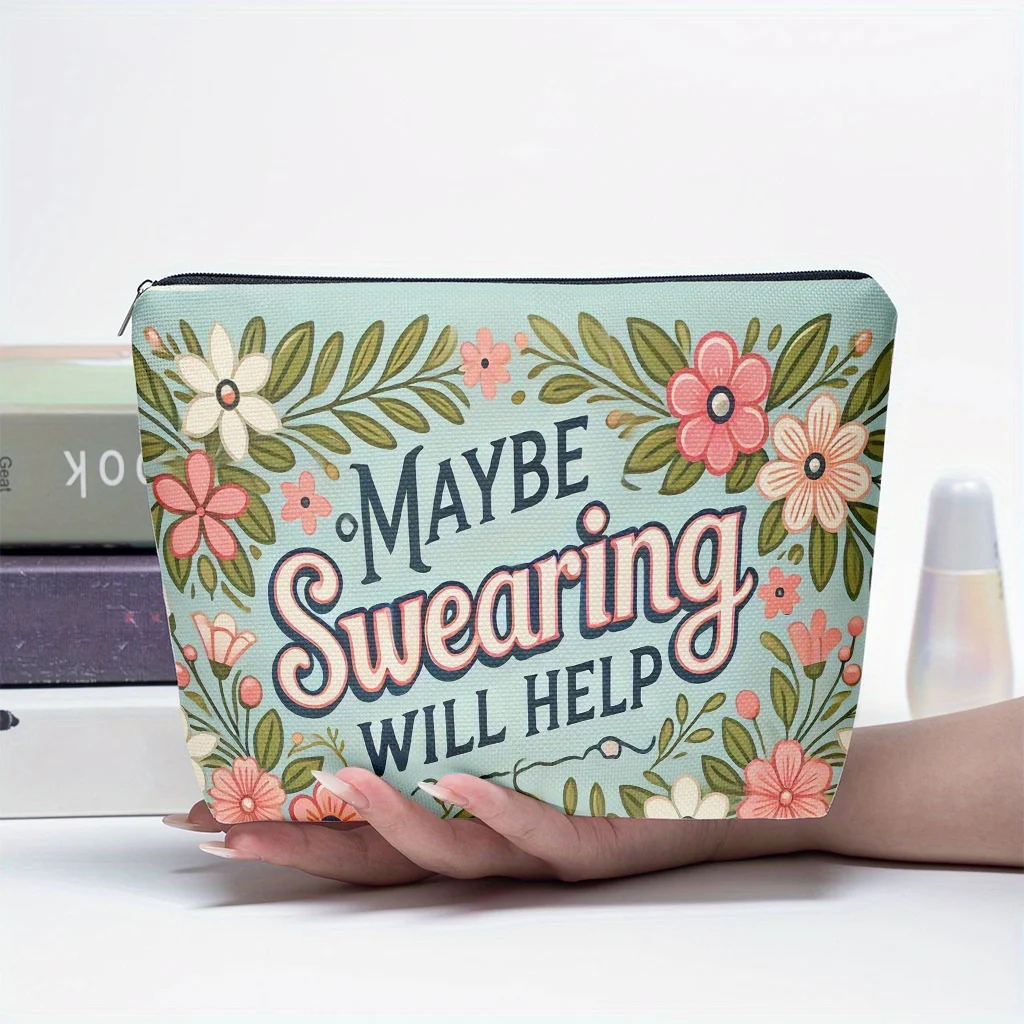 A fashion pattern cosmetic bag-cute multifunctional zipper handbag, jewelry storage bag